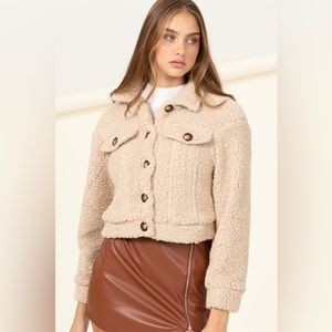 PLAY IT RIGHT TEDDY BUTTONDOWN JACKET